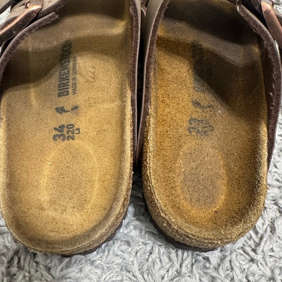Birkenstock Tan Double Strap Sandals, Size 2.5 - Picture 3 of 11